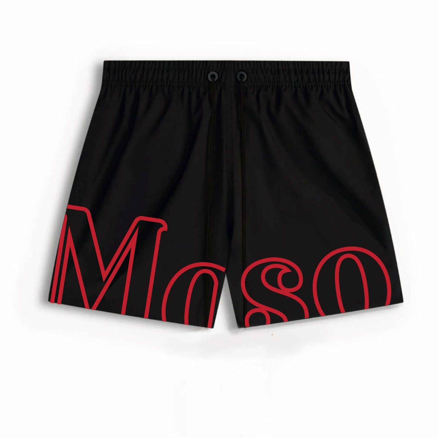 SWIMSHORT MASO PRETO/VERMELHO