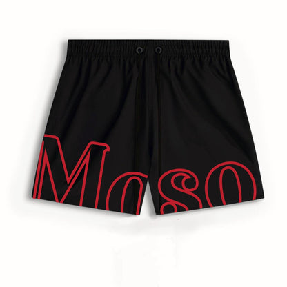 SWIMSHORT MASO PRETO/VERMELHO